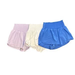 Bundle of 3 Pairs Offline by Aerie Crinkle Waist Lined Shorts EUC